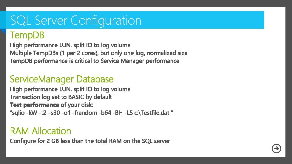 SQL Server Configuration 