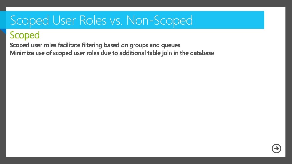 Scoped User Roles vs. Non-Scoped 