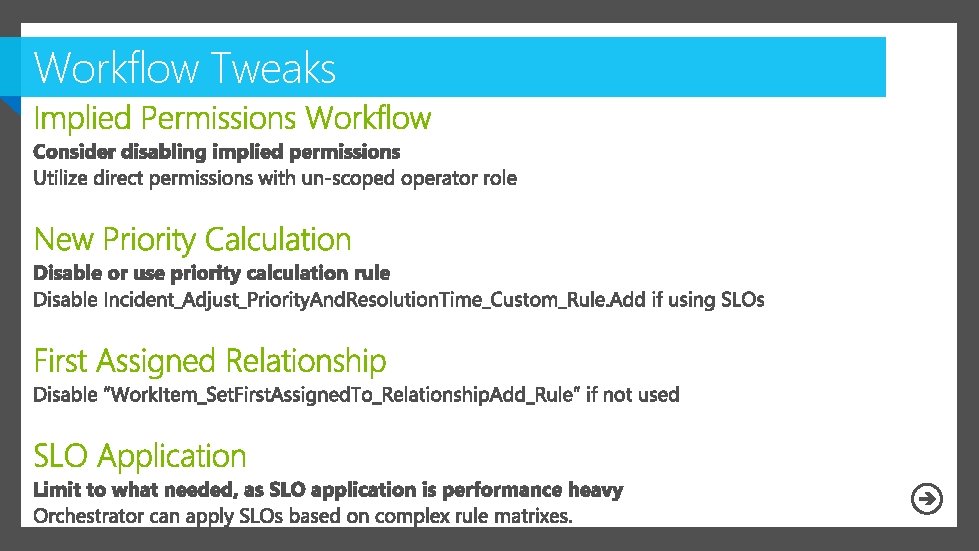 Workflow Tweaks 