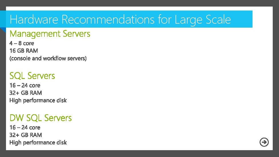 Hardware Recommendations for Large Scale 
