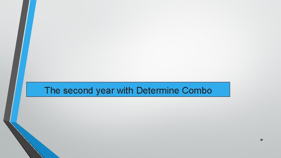 The second year with Determine Combo 50 