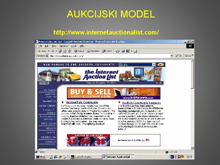 AUKCIJSKI MODEL http: //www. internetauctionalist. com/ 