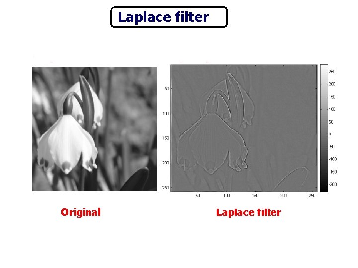 Laplace filter Original Laplace filter 