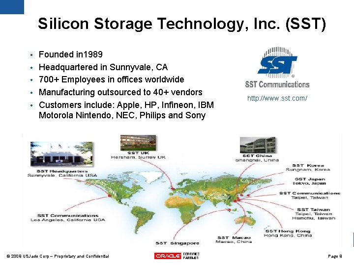Silicon Storage Technology, Inc. (SST) • • • Founded in 1989 Headquartered in Sunnyvale, Silicon Storage Technology, Inc. (SST) • • • Founded in 1989 Headquartered in Sunnyvale,