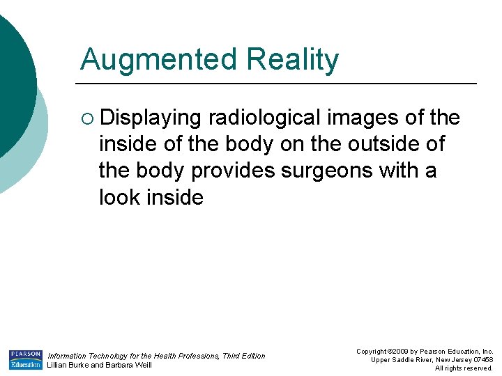 Augmented Reality ¡ Displaying radiological images of the inside of the body on the