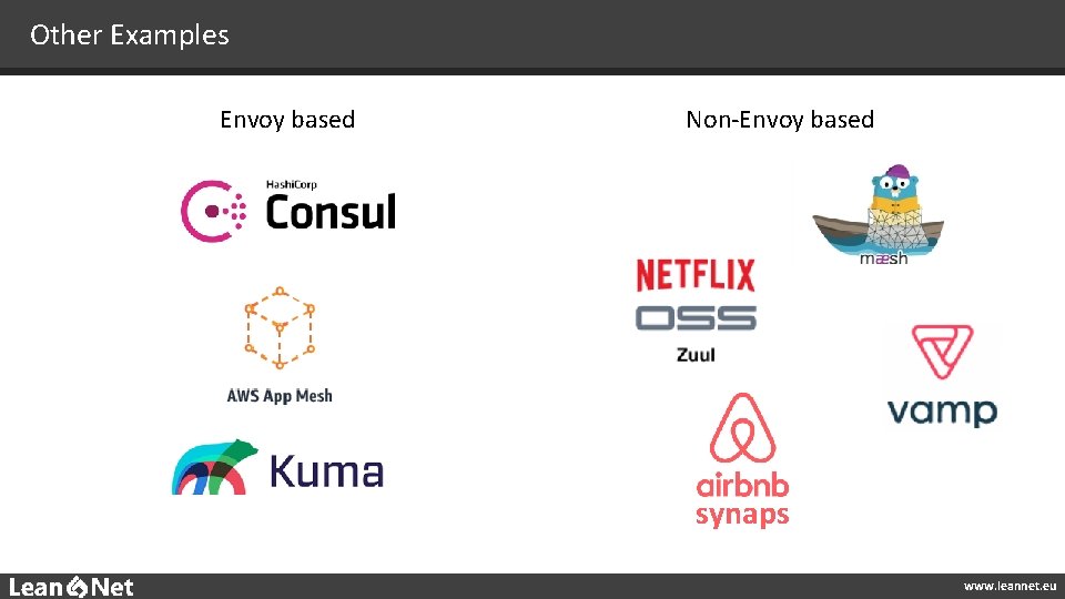 Other Examples Envoy based Non-Envoy based synaps www. leannet. eu 