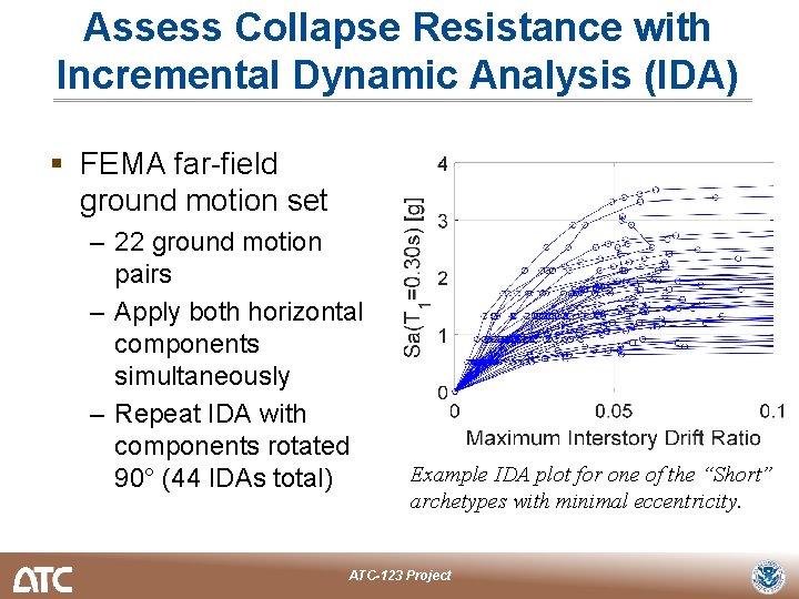 Assess Collapse Resistance with Incremental Dynamic Analysis (IDA) § FEMA far-field ground motion set