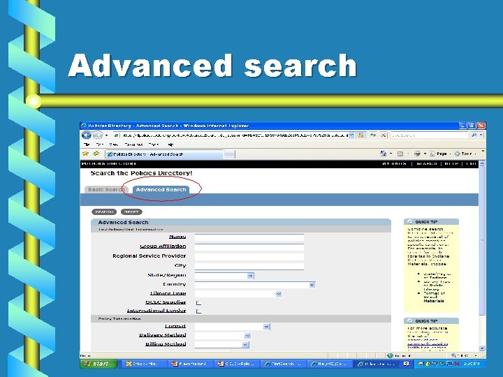Advanced search 9 