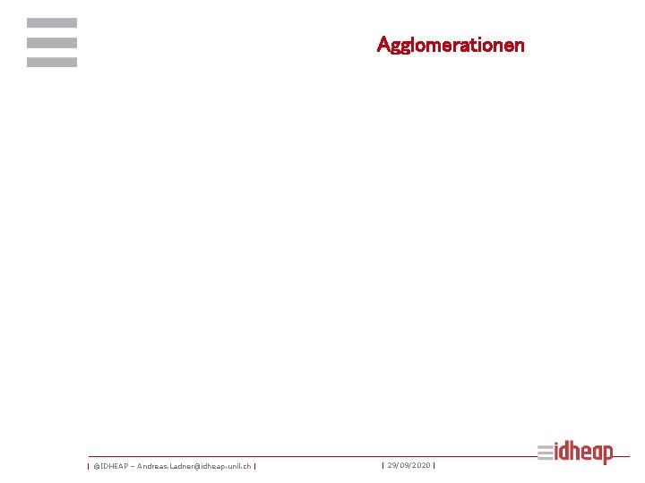 Agglomerationen | ©IDHEAP – Andreas. Ladner@idheap. unil. ch | | 29/09/2020 | 