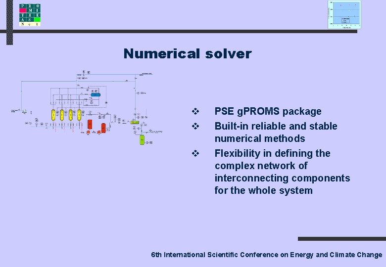 Numerical solver v v v PSE g. PROMS package Built-in reliable and stable numerical