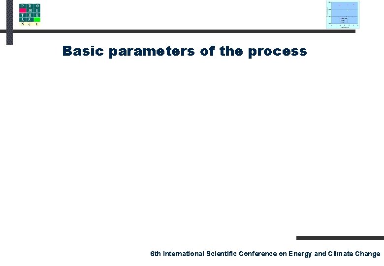 Basic parameters of the process 6 th International Scientific Conference on Energy and Climate