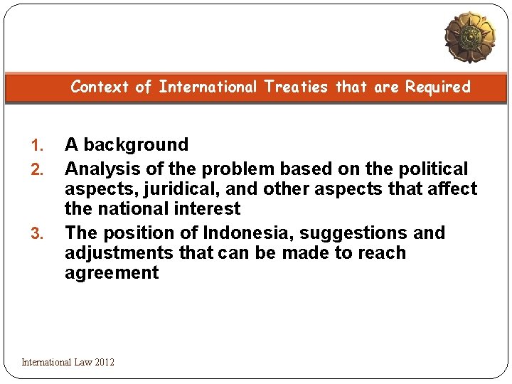 International Treaty Drs Usmar Salam Mis International Relations