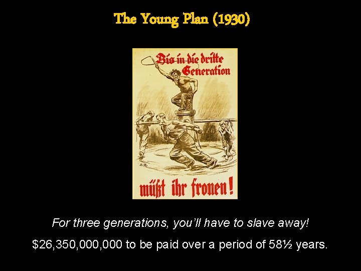 The Young Plan (1930) For three generations, you’ll have to slave away! $26, 350,