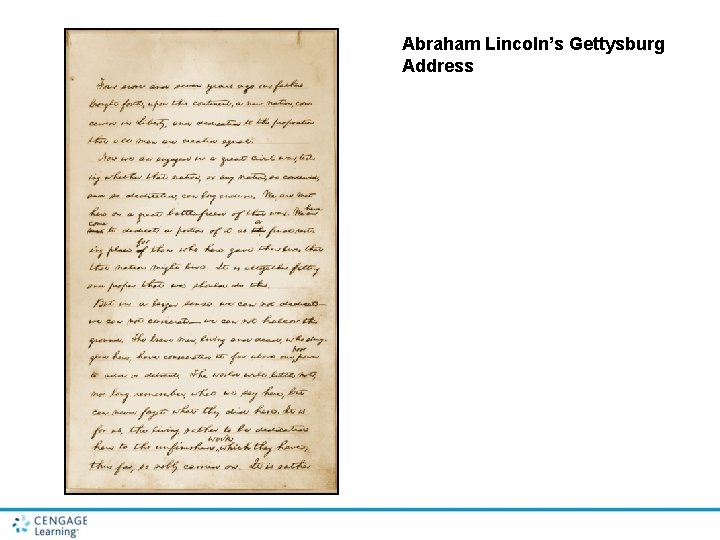 Abraham Lincoln’s Gettysburg Address 