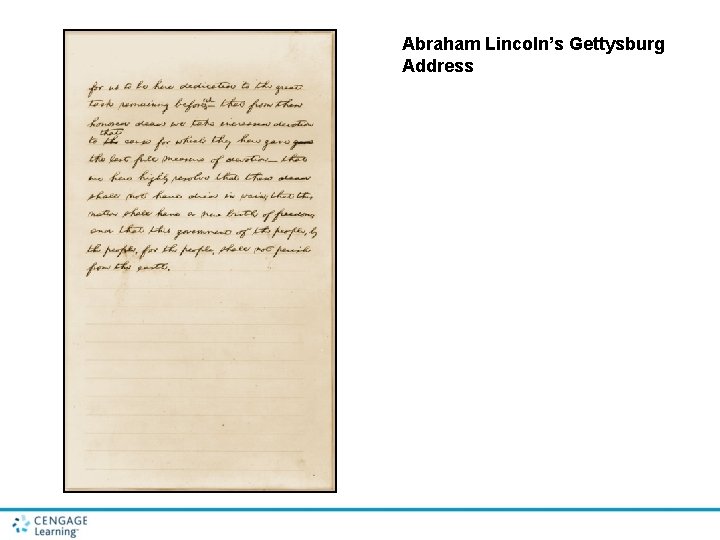 Abraham Lincoln’s Gettysburg Address 