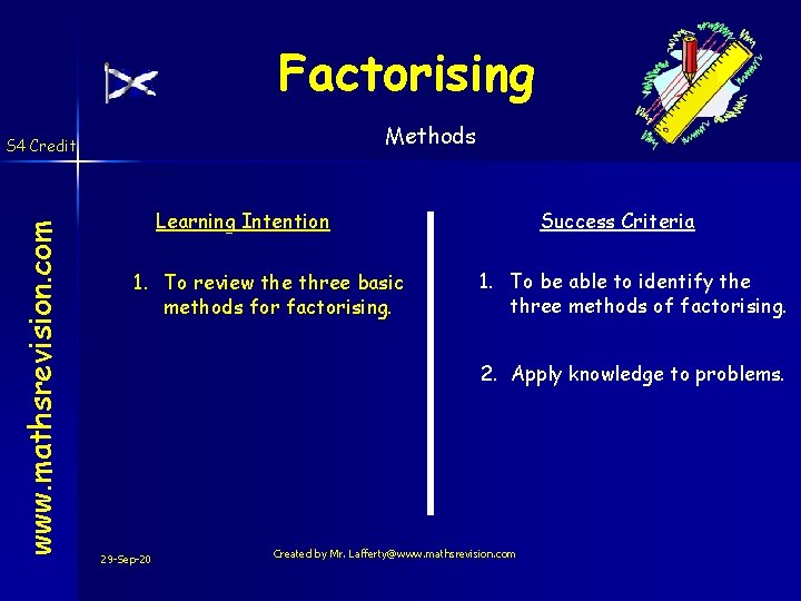 Algebraic Operations S 4 Credit www mathsrevision com