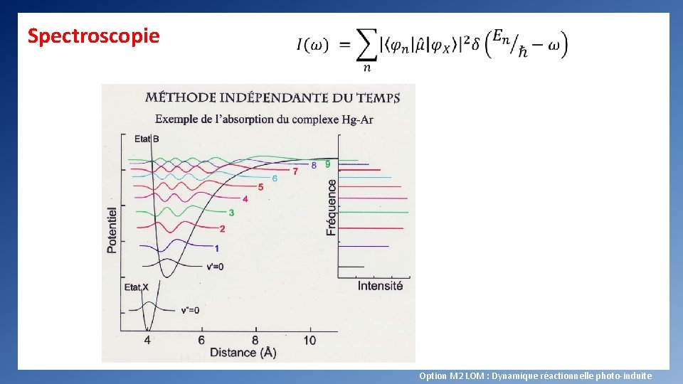 Spectroscopie Option M 2 LOM : Dynamique réactionnelle photo-induite 