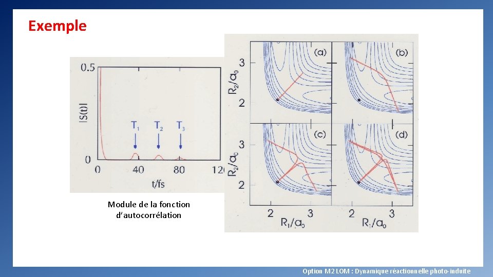 Exemple Module de la fonction d’autocorrélation Option M 2 LOM : Dynamique réactionnelle photo-induite