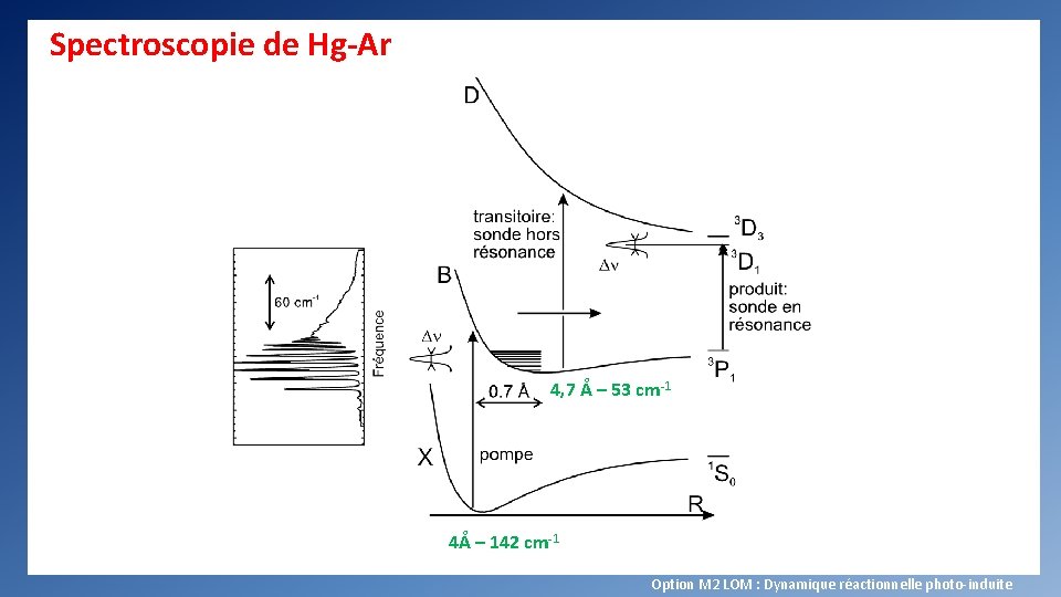 Spectroscopie de Hg-Ar 4, 7 Å – 53 cm-1 4Å – 142 cm-1 Option