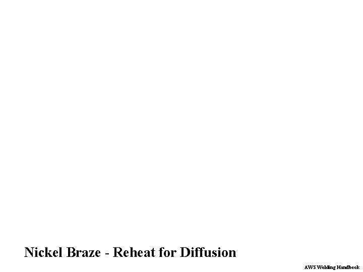Nickel Braze - Reheat for Diffusion AWS Welding Handbook 