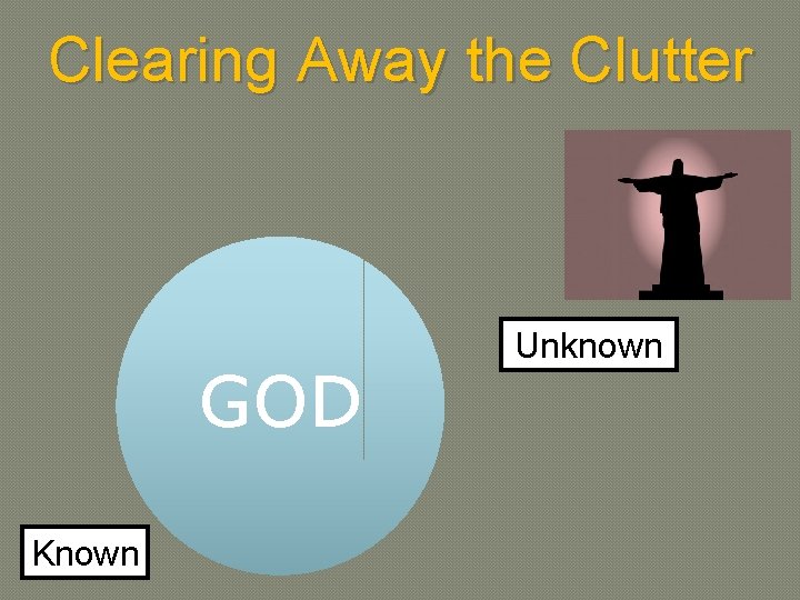 Clearing Away the Clutter GOD Known Unknown 