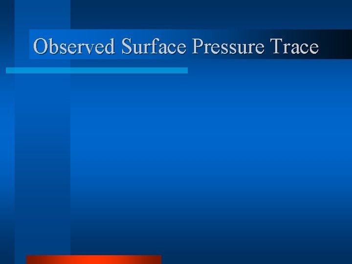 Observed Surface Pressure Trace 