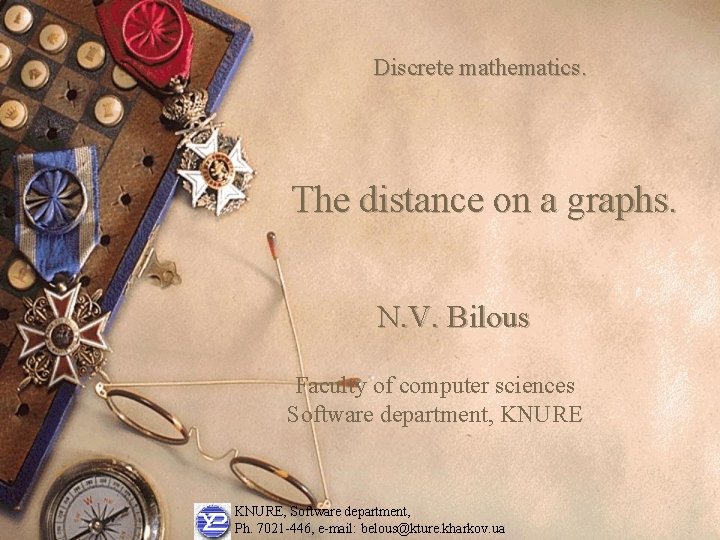 Discrete mathematics The distance on a graphs N