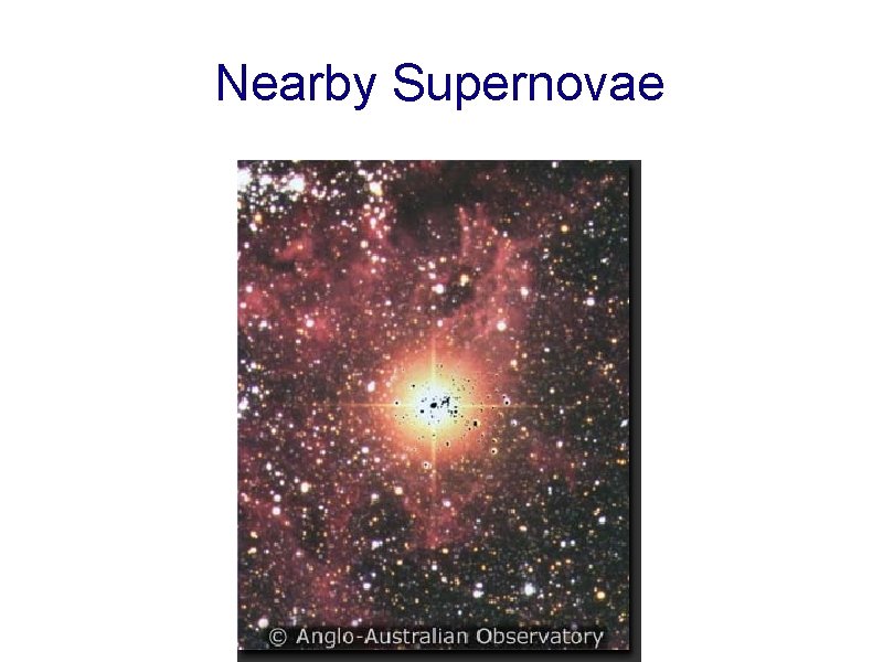 Nearby Supernovae NIC-IX CERN June 2006 