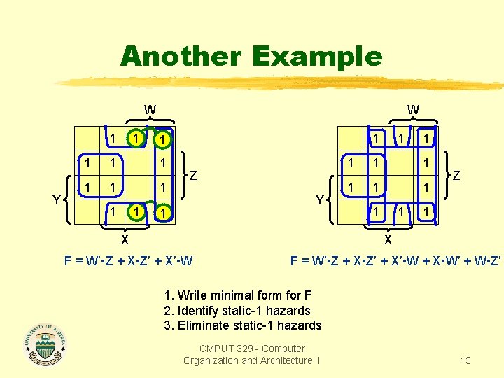 Another Example W 11 1 Y W 1 1 1 1 1 Z Y