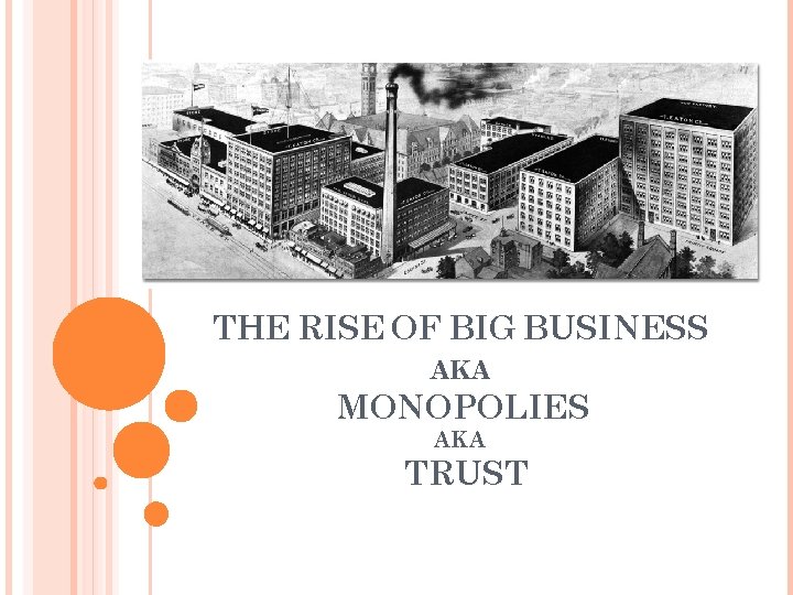THE RISE OF BIG BUSINESS AKA MONOPOLIES AKA TRUST 