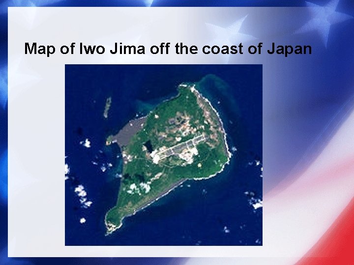 Map of Iwo Jima off the coast of Japan 