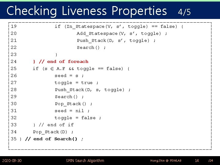 Checking Liveness Properties 19 20 21 22 23 24 25 26 27 28 29