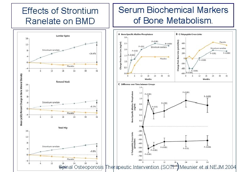 Effects of Strontium Ranelate on BMD Serum Biochemical Markers of Bone Metabolism Spinal Osteoporosis