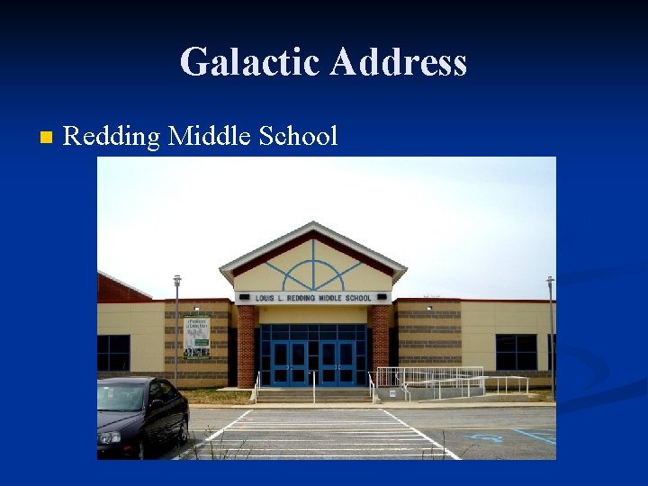 Galactic Address n Redding Middle School 