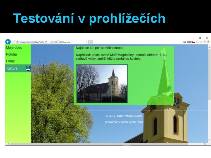 Testování v prohlížečích 