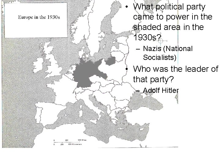  • What political party came to power in the shaded area in the