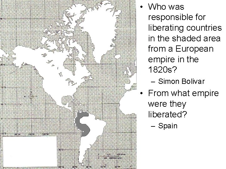  • Who was responsible for liberating countries in the shaded area from a