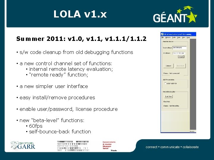LOLA v 1. x Summer 2011: v 1. 0, v 1. 1. 1/1. 1.