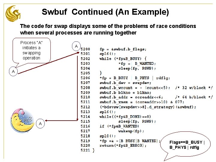 Swbuf Continued (An Example) The code for swap displays some of the problems of