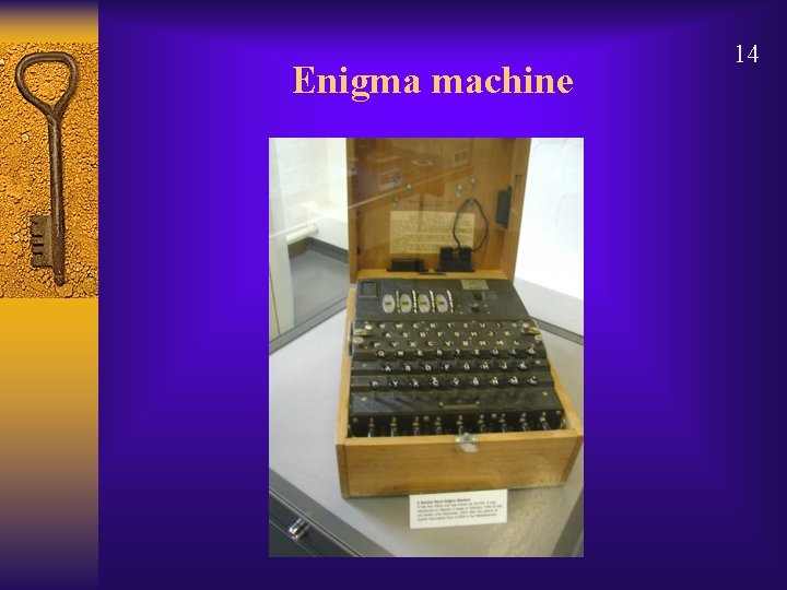 Enigma machine 14 