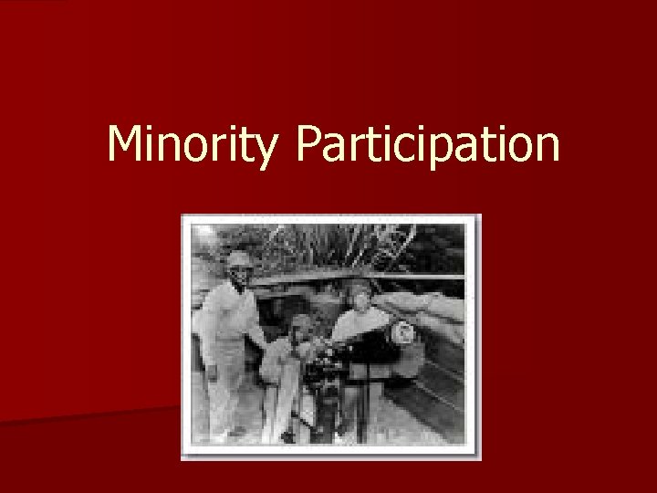 Minority Participation 