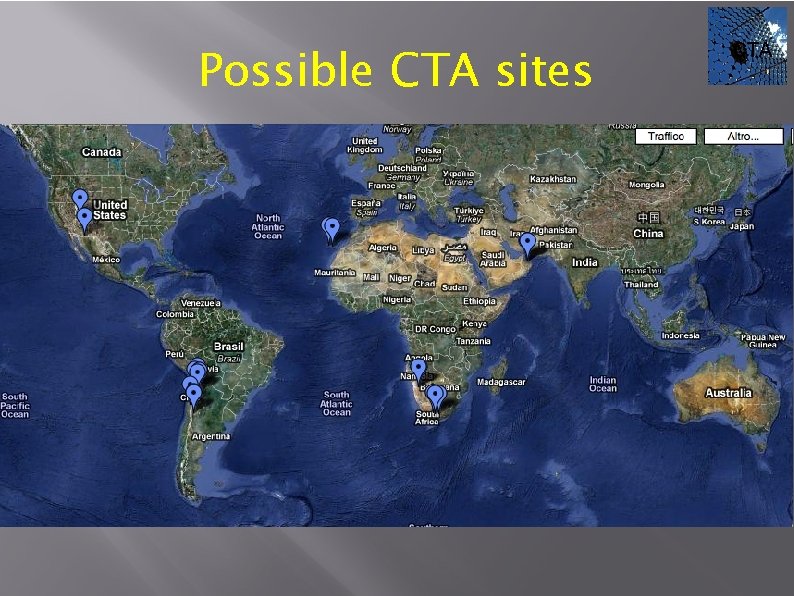 Possible CTA sites CTA 