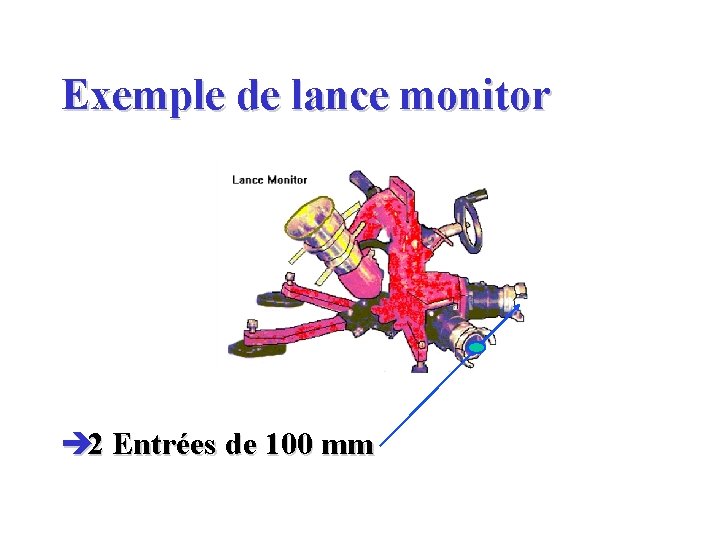 Exemple de lance monitor è 2 Entrées de 100 mm 