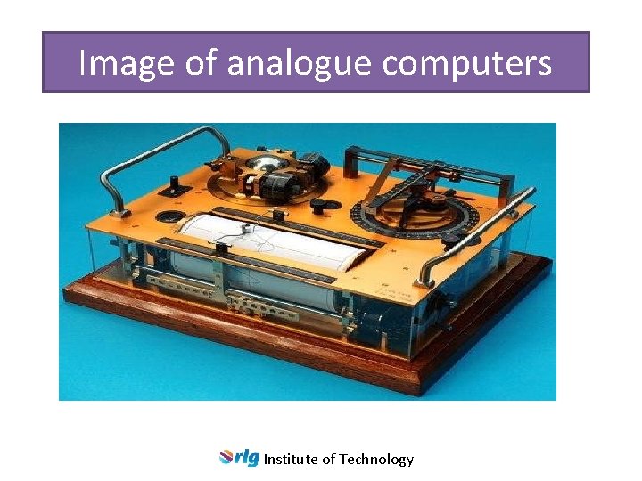 Image of analogue computers Institute of Technology Image of analogue computers Institute of Technology