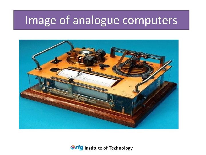 Image of analogue computers Institute of Technology 