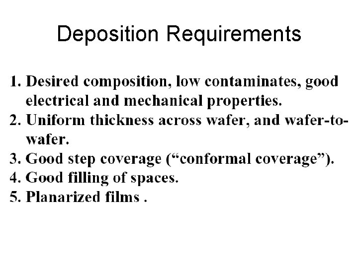Deposition Requirements 