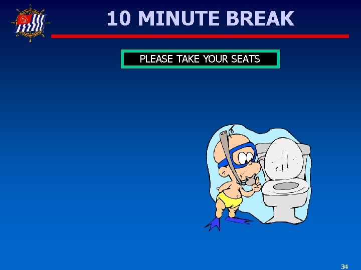 10 MINUTE BREAK 10 9 8 7 TAKE 6 YOUR 5 4 SEATS 3