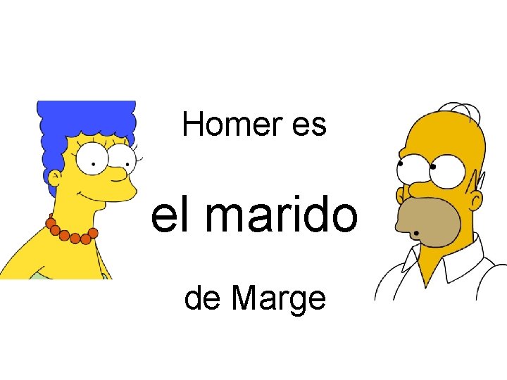 Homer es el marido de Marge 