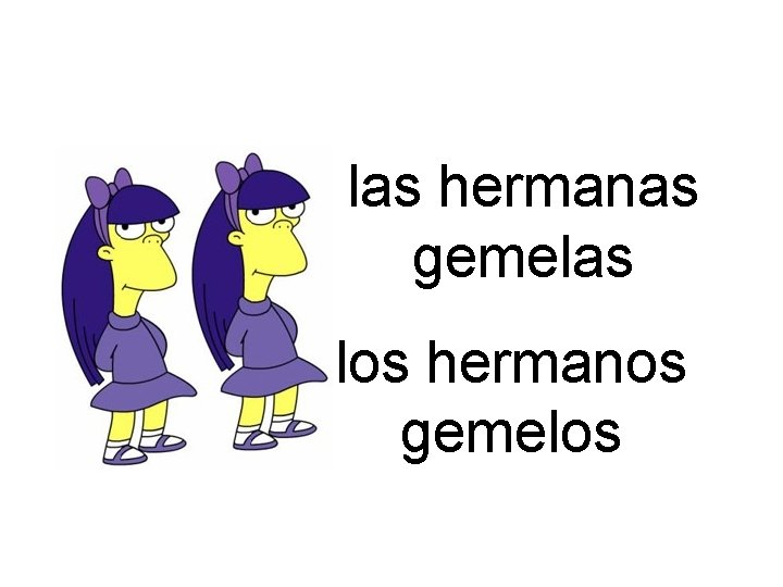 las hermanas gemelas los hermanos gemelos 