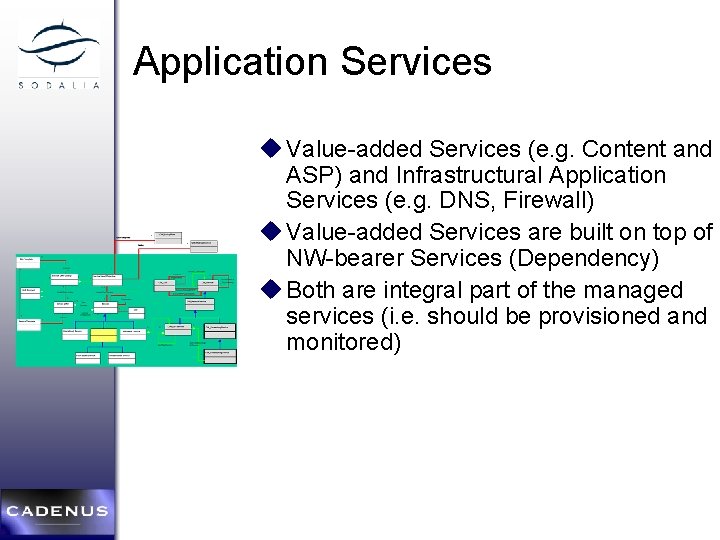 Application Services * * u Value-added Services (e. g. Content and ASP) and Infrastructural